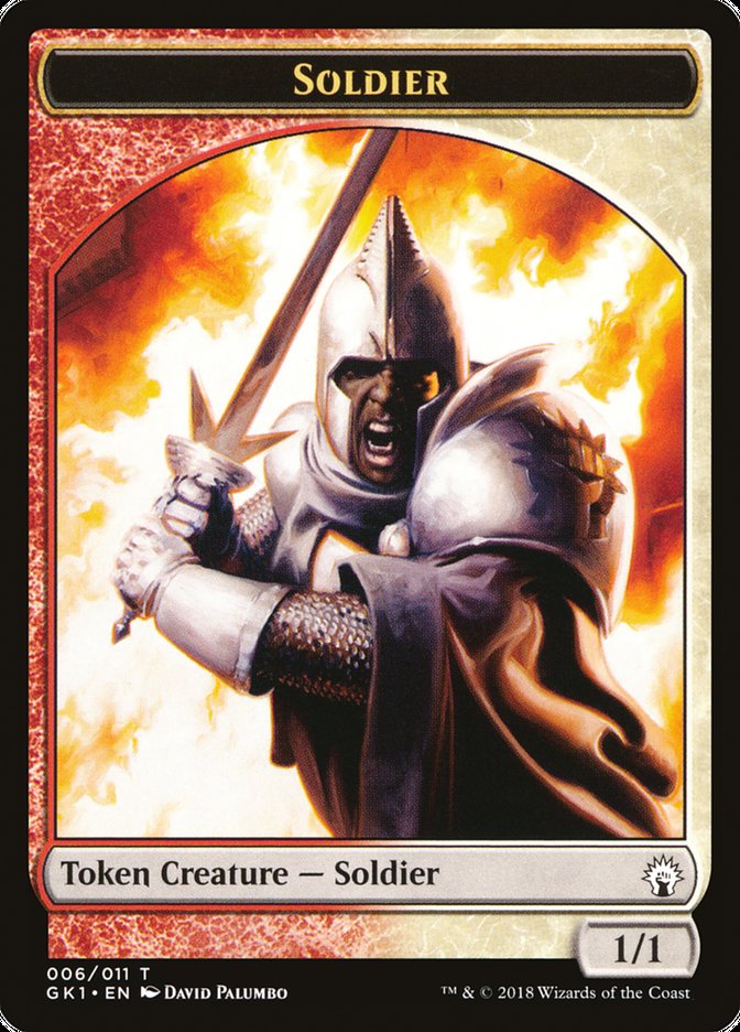 Soldier // Soldier Double-Sided Token [Guilds of Ravnica Guild Kit Tokens] | L.A. Mood Comics and Games