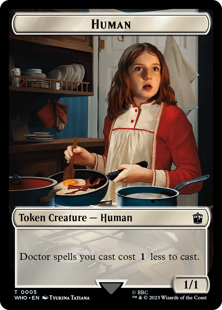 Human (0005) // Treasure (0028) Double-Sided Token [Doctor Who Tokens] | L.A. Mood Comics and Games