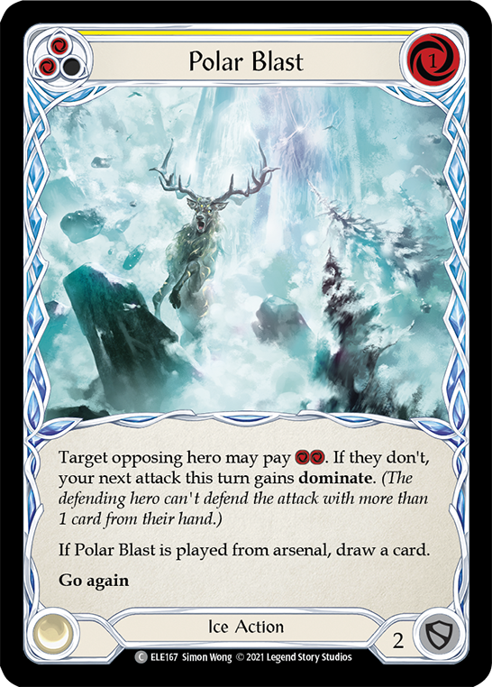 Polar Blast (Yellow) [ELE167] (Tales of Aria)  1st Edition Rainbow Foil | L.A. Mood Comics and Games