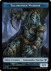 Salamander Warrior // Zombie Double-Sided Token [Murders at Karlov Manor Commander Tokens] | L.A. Mood Comics and Games