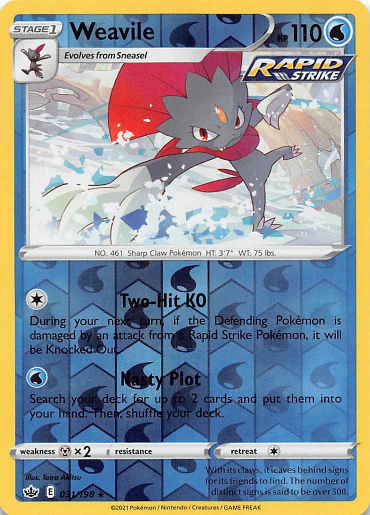 Weavile (031/198) [Sword & Shield: Chilling Reign] | L.A. Mood Comics and Games