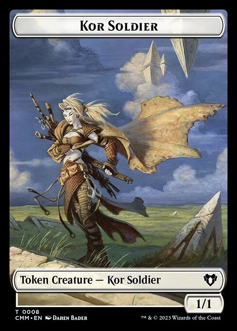 Treasure // Kor Soldier Double-Sided Token [Commander Masters Tokens] | L.A. Mood Comics and Games