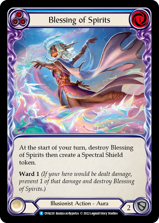 Blessing of Spirits (Blue) [DYN220] (Dynasty)  Rainbow Foil | L.A. Mood Comics and Games