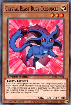 Crystal Beast Ruby Carbuncle [SGX1-ENF04] Common | L.A. Mood Comics and Games