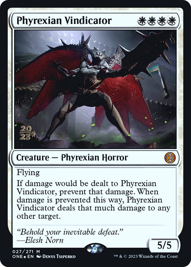 Phyrexian Vindicator [Phyrexia: All Will Be One Prerelease Promos] | L.A. Mood Comics and Games