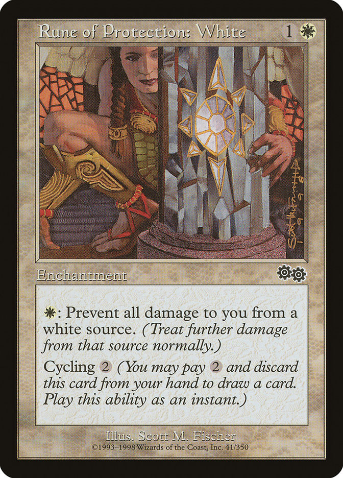 Rune of Protection: White [Urza's Saga] | L.A. Mood Comics and Games
