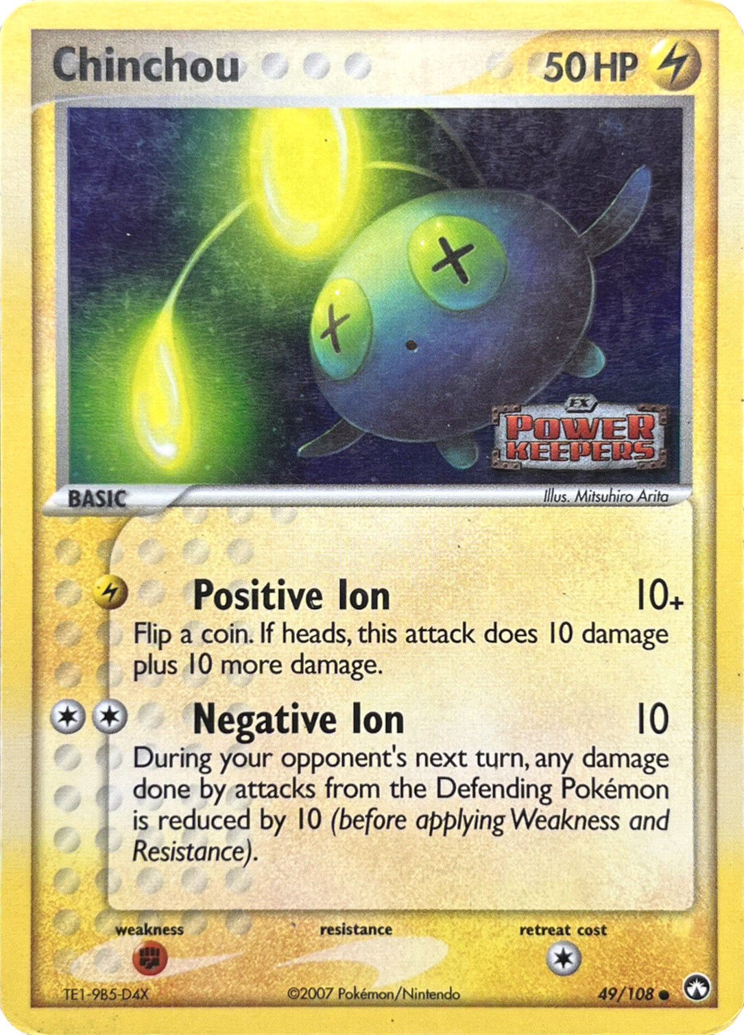 Chinchou (49/108) (Stamped) [EX: Power Keepers] | L.A. Mood Comics and Games