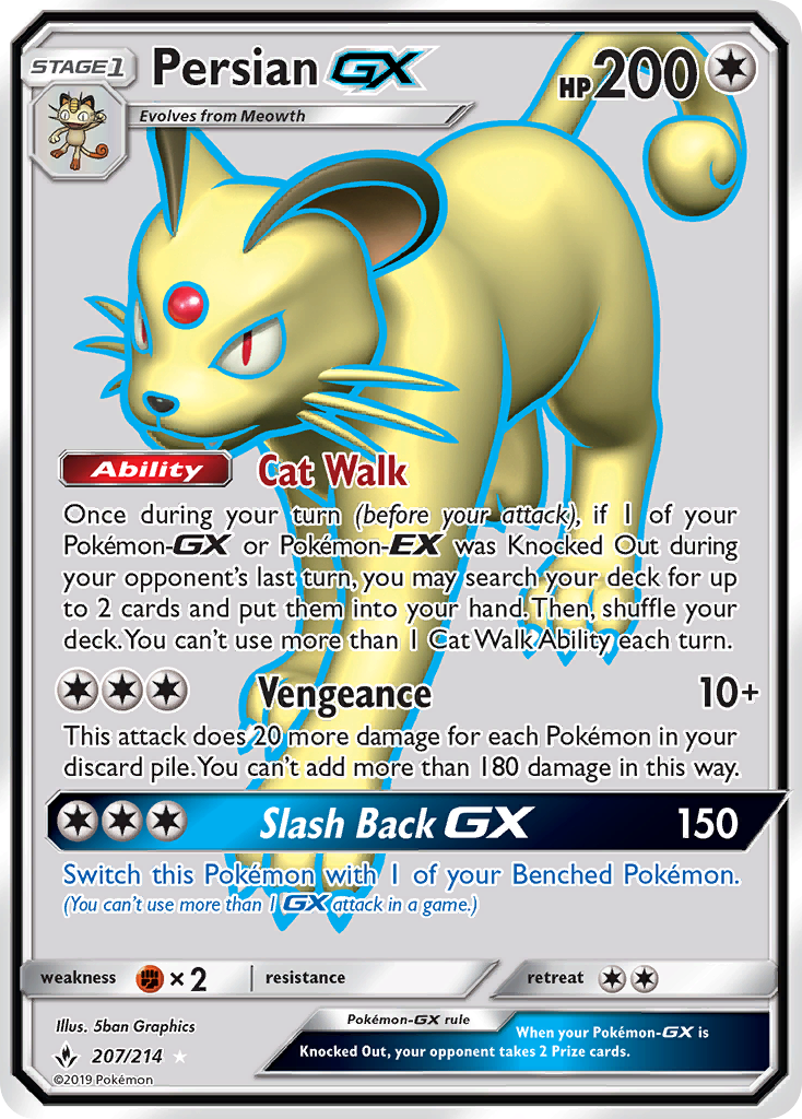 Persian GX (207/214) [Sun & Moon: Unbroken Bonds] | L.A. Mood Comics and Games