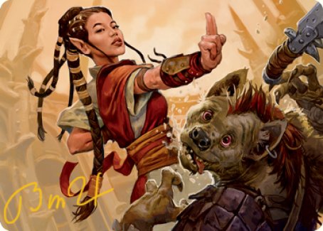 Half-Elf Monk Art Card (Gold-Stamped Signature) [Dungeons & Dragons: Adventures in the Forgotten Realms Art Series] | L.A. Mood Comics and Games