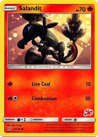 Salandit (25/156) (Charizard Stamp #18) [Battle Academy 2020] | L.A. Mood Comics and Games