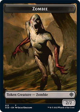 Zombie // Zombie Knight Double-Sided Token [Starter Commander Decks] | L.A. Mood Comics and Games