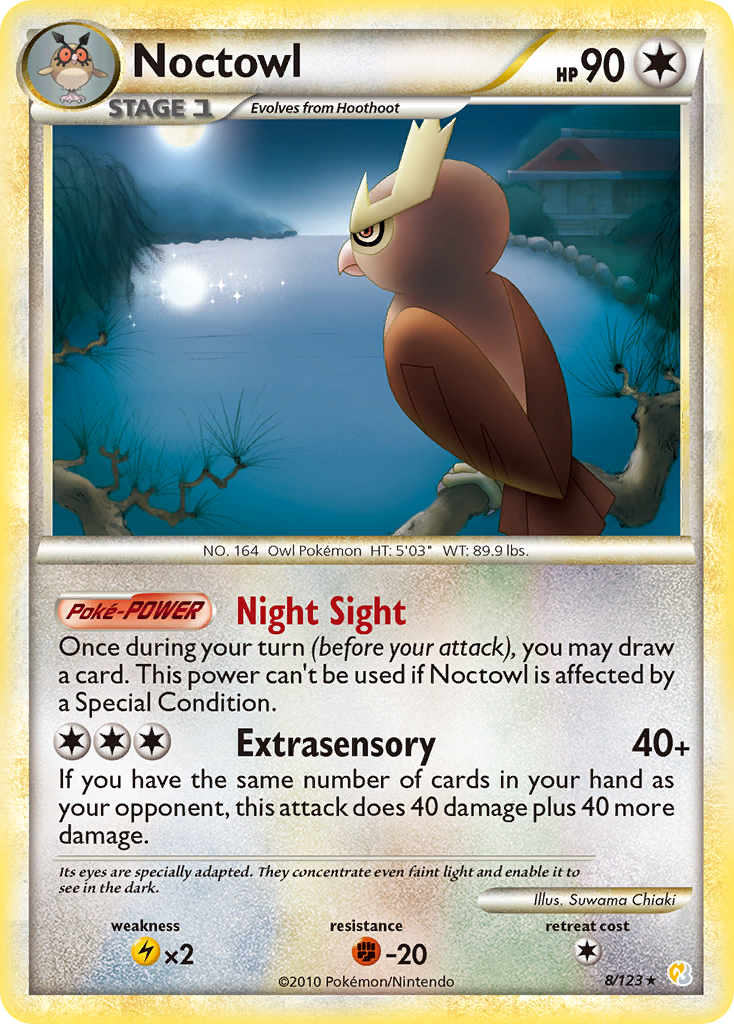 Noctowl (8/123) [HeartGold & SoulSilver: Base Set] | L.A. Mood Comics and Games