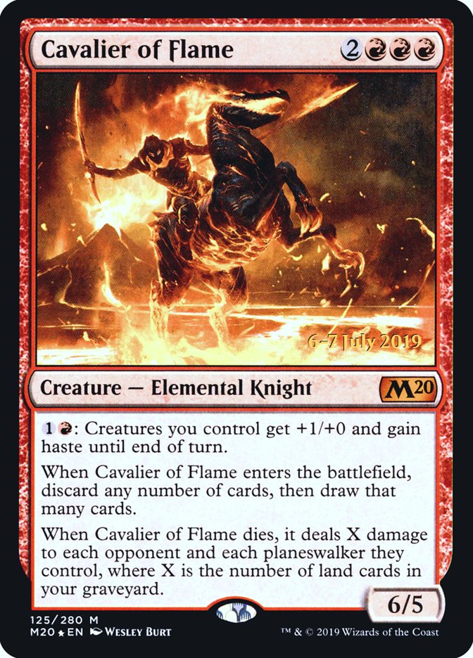 Cavalier of Flame [Core Set 2020 Prerelease Promos] | L.A. Mood Comics and Games