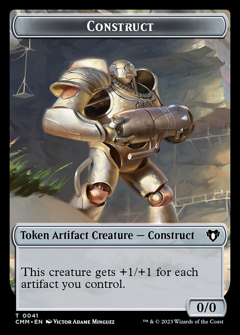 Elemental (0026) // Construct (0041) Double-Sided Token [Commander Masters Tokens] | L.A. Mood Comics and Games