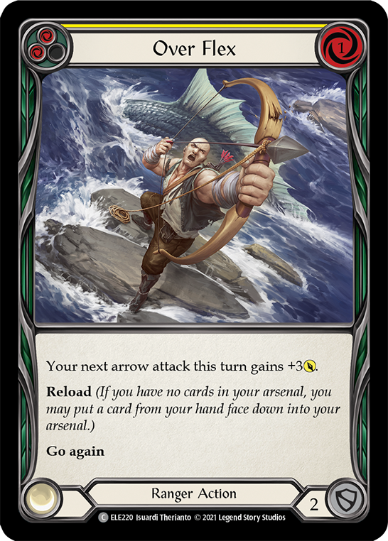 Over Flex (Yellow) [ELE220] (Tales of Aria)  1st Edition Rainbow Foil | L.A. Mood Comics and Games
