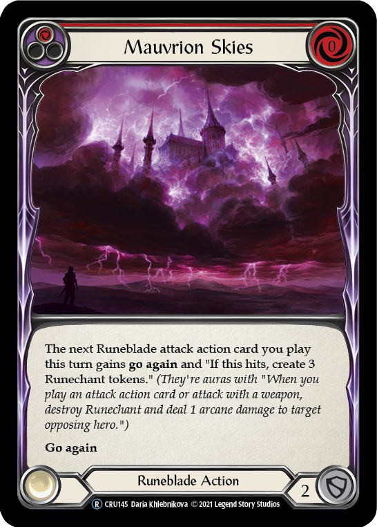 Mauvrion Skies (Red) [U-CRU145] (Crucible of War Unlimited)  Unlimited Normal | L.A. Mood Comics and Games