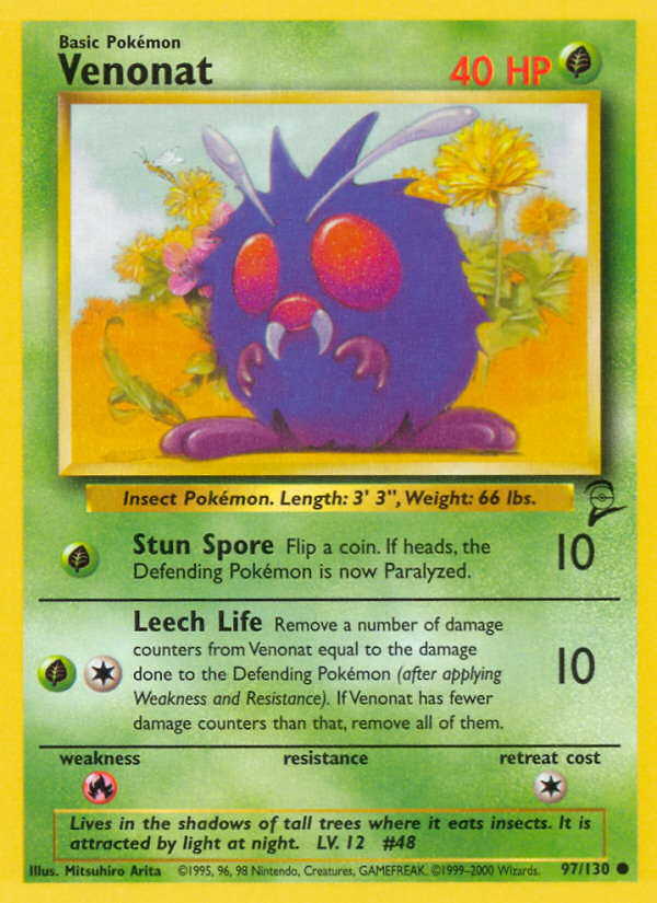 Venonat (97/130) [Base Set 2] | L.A. Mood Comics and Games