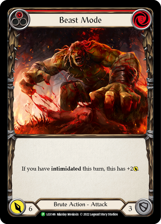 Beast Mode (Red) [LGS146] (Promo)  Rainbow Foil | L.A. Mood Comics and Games