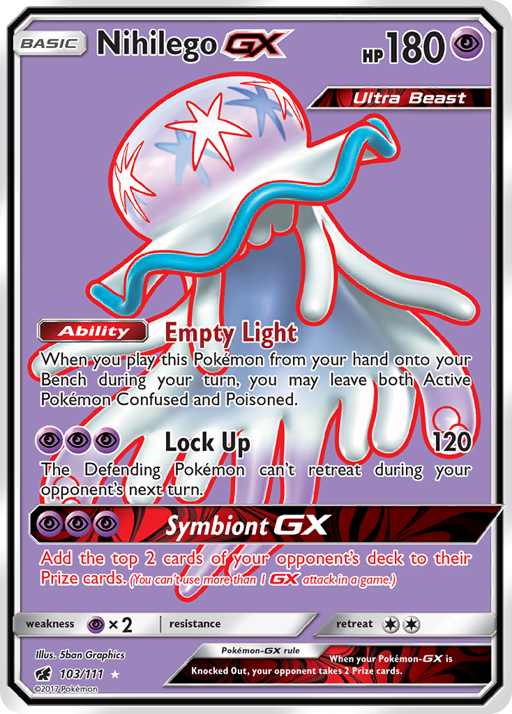 Nihilego GX (103/111) [Sun & Moon: Crimson Invasion] | L.A. Mood Comics and Games