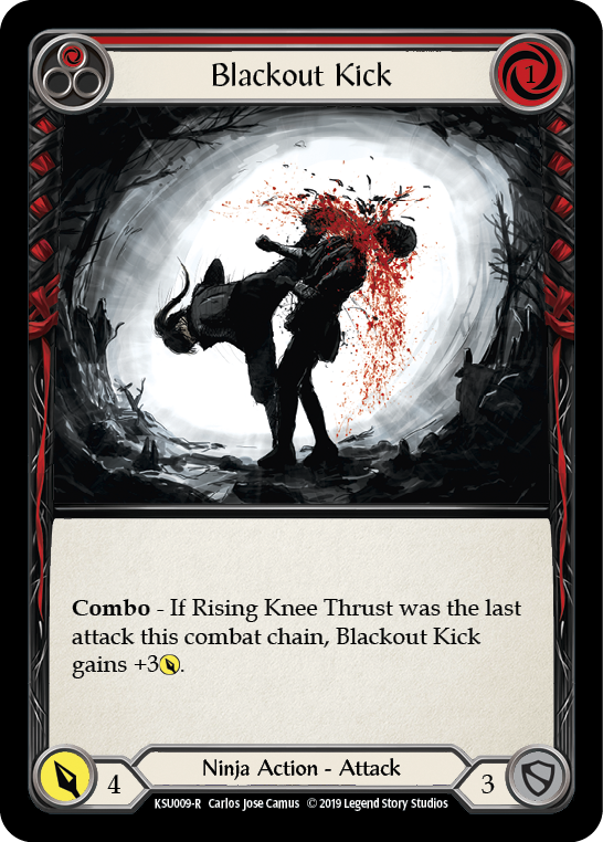 Blackout Kick (Red) [KSU009-R] (Katsu Hero Deck)  1st Edition Normal | L.A. Mood Comics and Games