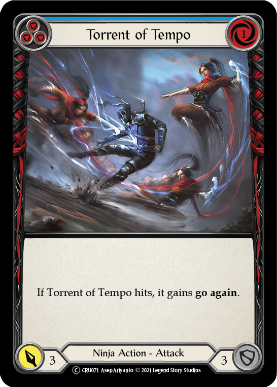 Torrent of Tempo (Blue) [U-CRU071] (Crucible of War Unlimited)  Unlimited Rainbow Foil | L.A. Mood Comics and Games