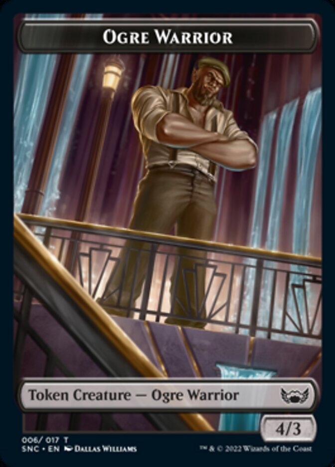 Ogre Warrior // Rhino Warrior Double-Sided Token [Streets of New Capenna Tokens] | L.A. Mood Comics and Games