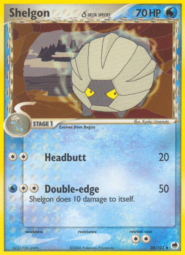 Shelgon (38/101) (Delta Species) [EX: Dragon Frontiers] | L.A. Mood Comics and Games