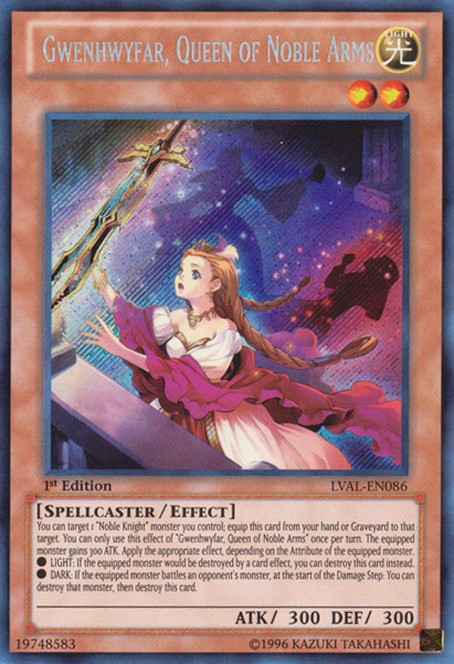 Gwenhwyfar, Queen of Noble Arms [LVAL-EN086] Secret Rare | L.A. Mood Comics and Games