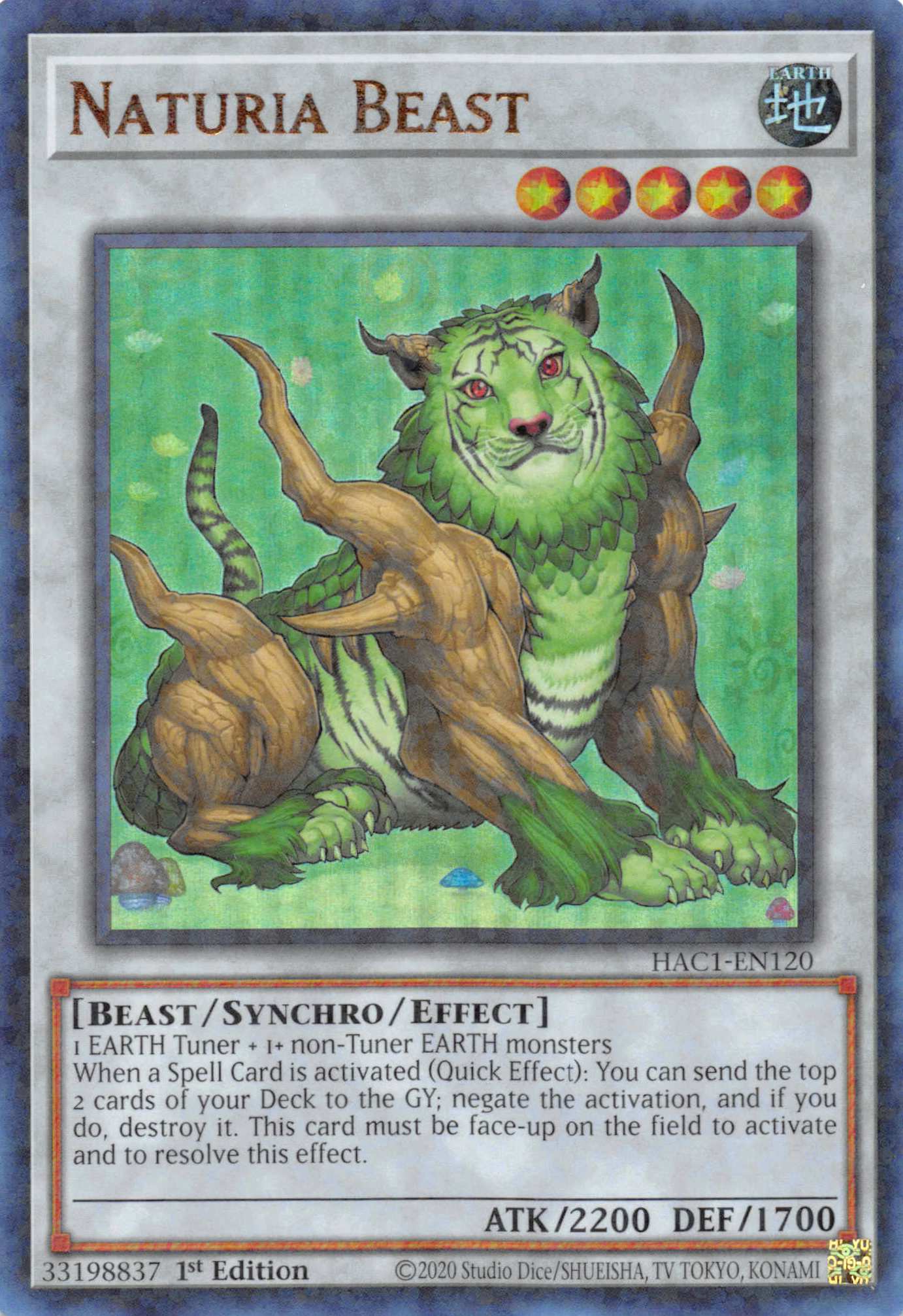 Naturia Beast (Duel Terminal) [HAC1-EN120] Parallel Rare | L.A. Mood Comics and Games