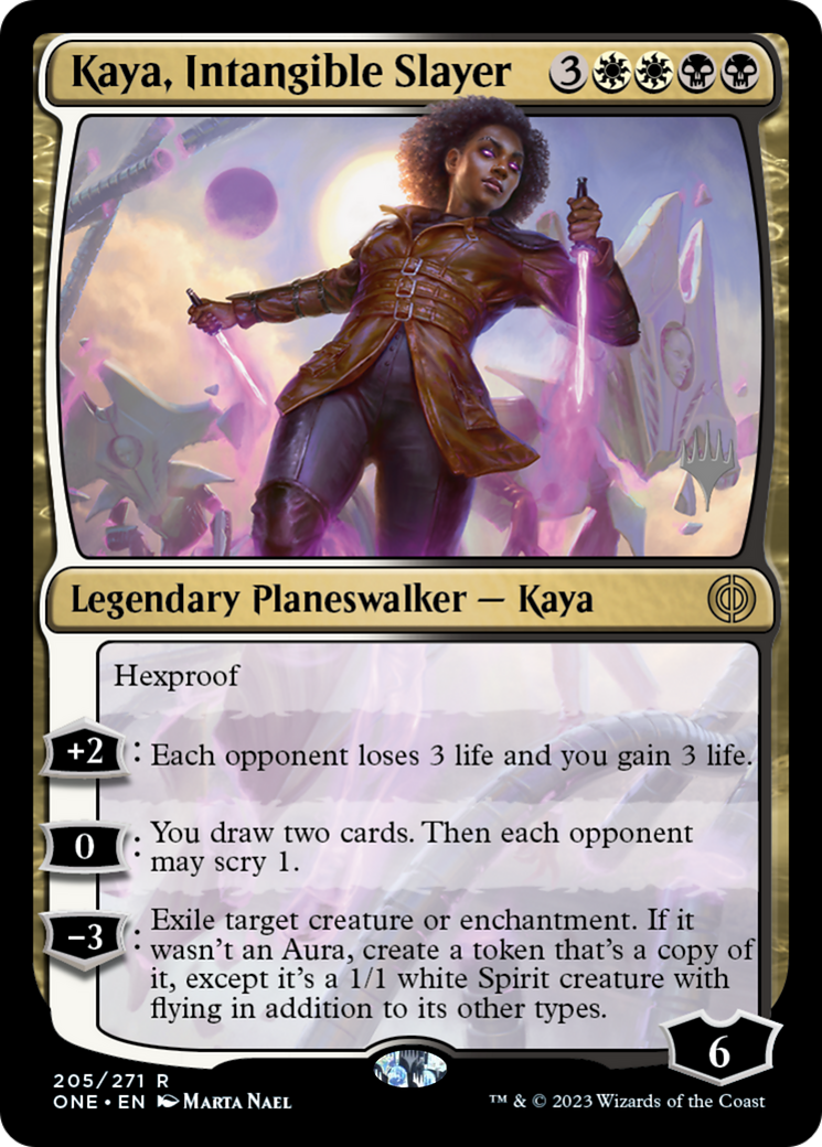 Kaya, Intangible Slayer (Promo Pack) [Phyrexia: All Will Be One Promos] | L.A. Mood Comics and Games