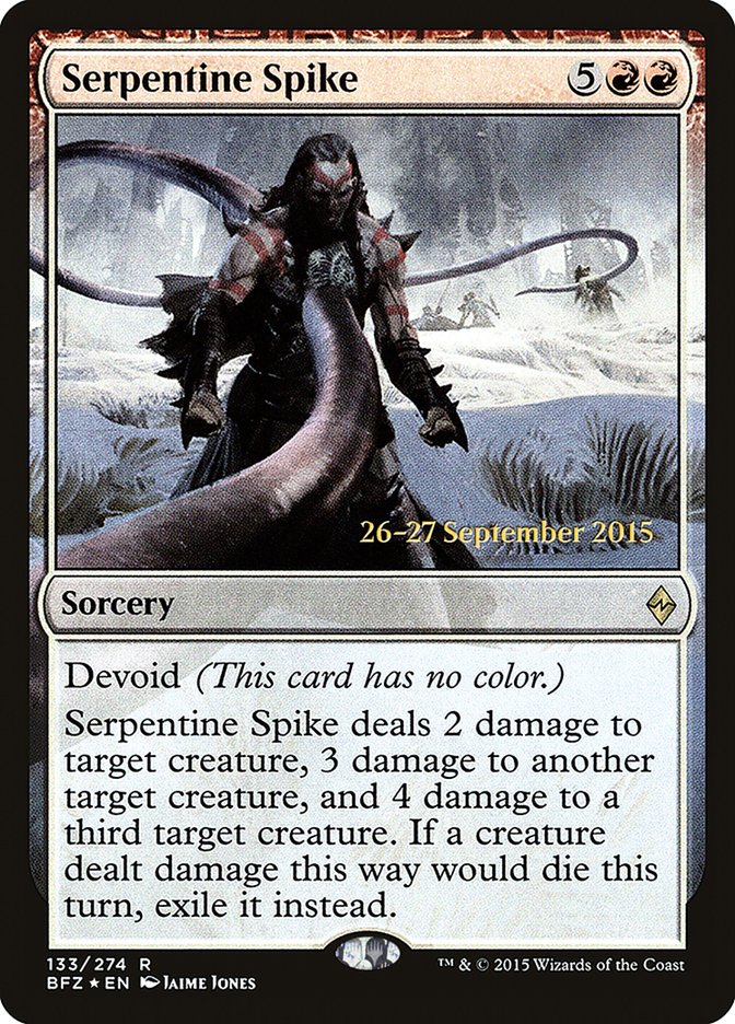 Serpentine Spike [Battle for Zendikar Prerelease Promos] | L.A. Mood Comics and Games