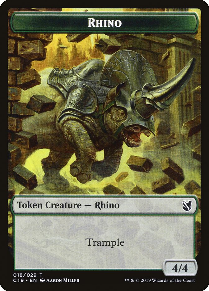 Rhino Token [Commander 2019 Tokens] | L.A. Mood Comics and Games