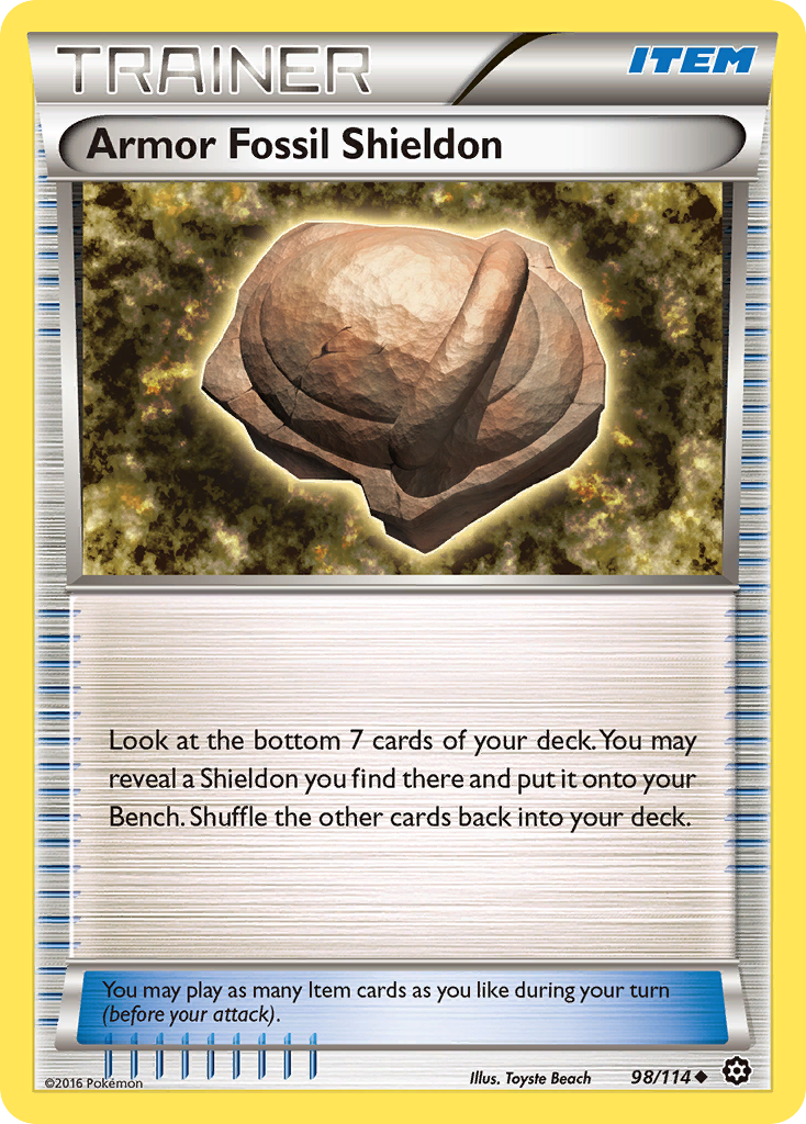 Armor Fossil Shieldon (98/114) [XY: Steam Siege] | L.A. Mood Comics and Games