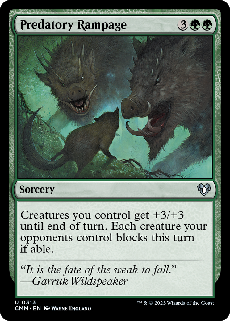 Predatory Rampage [Commander Masters] | L.A. Mood Comics and Games