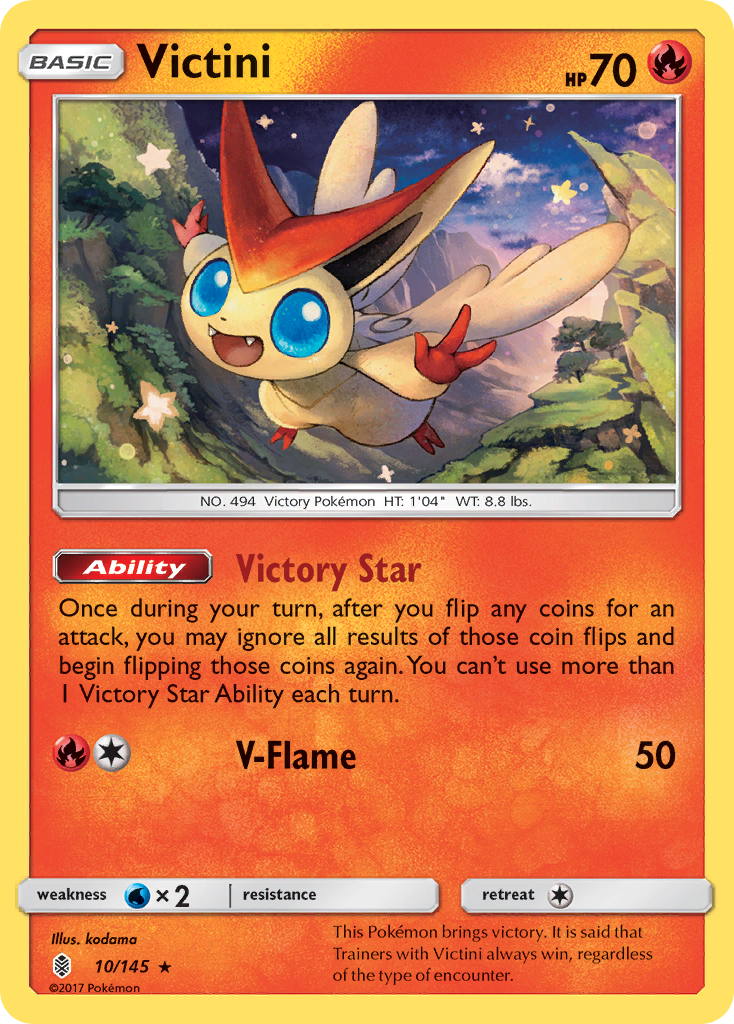 Victini (10/145) [Sun & Moon: Guardians Rising] | L.A. Mood Comics and Games