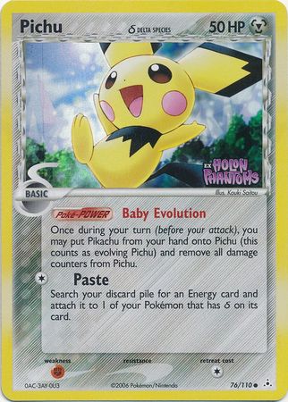 Pichu (76/110) (Delta Species) (Stamped) [EX: Holon Phantoms] | L.A. Mood Comics and Games