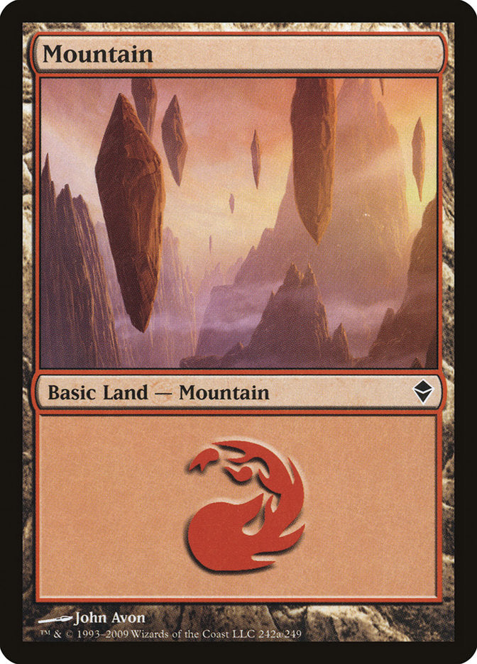 Mountain (242a) [Zendikar] | L.A. Mood Comics and Games