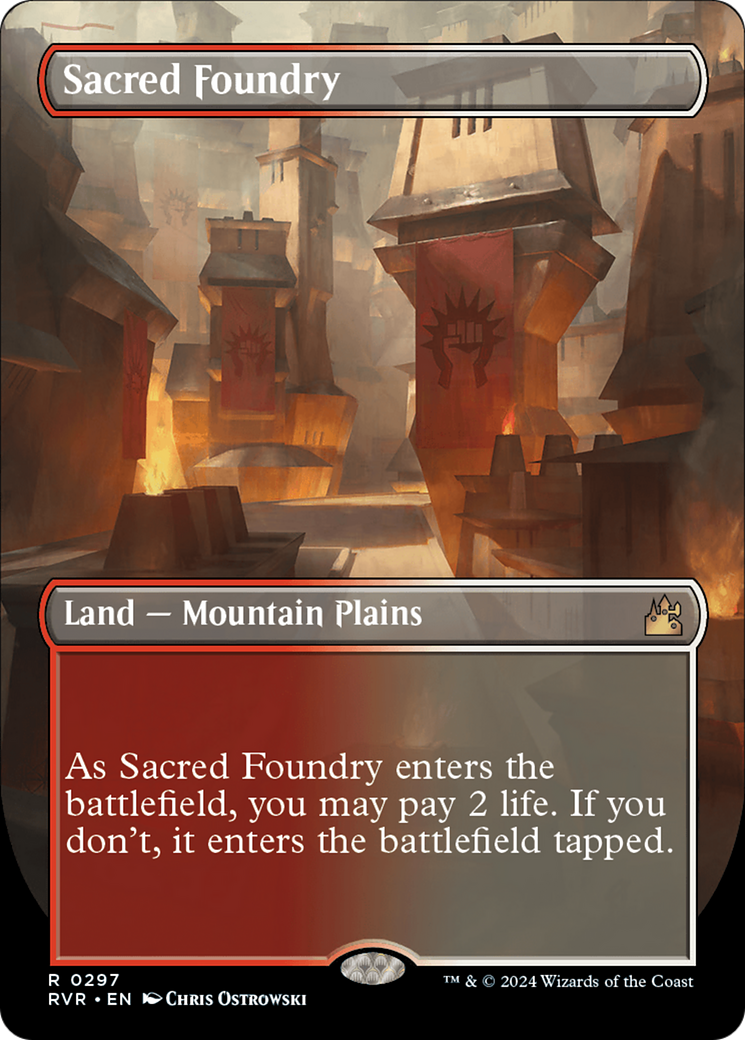 Sacred Foundry (Borderless) [Ravnica Remastered] | L.A. Mood Comics and Games