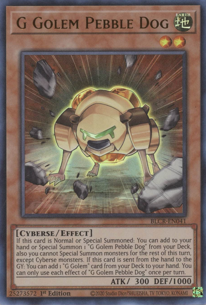 G Golem Pebble Dog [BLCR-EN041] Ultra Rare | L.A. Mood Comics and Games