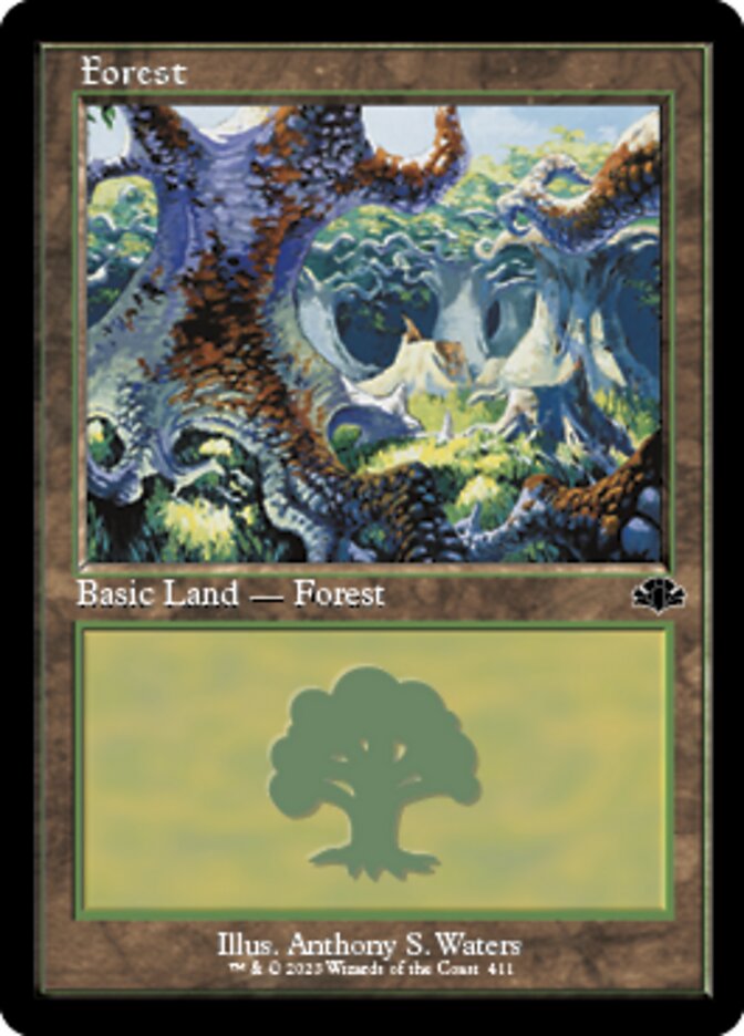 Forest (411) (Retro) [Dominaria Remastered] | L.A. Mood Comics and Games