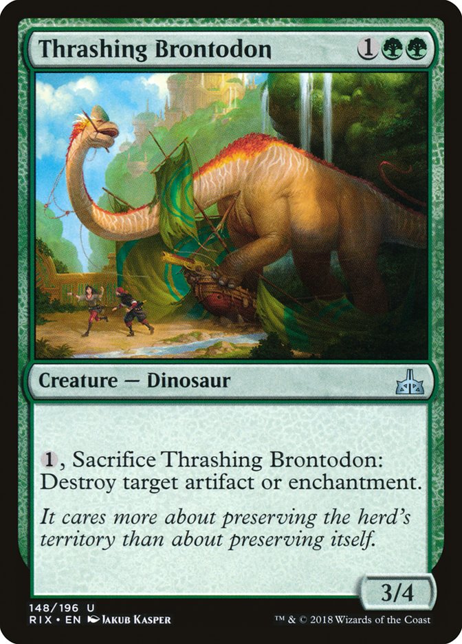 Thrashing Brontodon [Rivals of Ixalan] | L.A. Mood Comics and Games