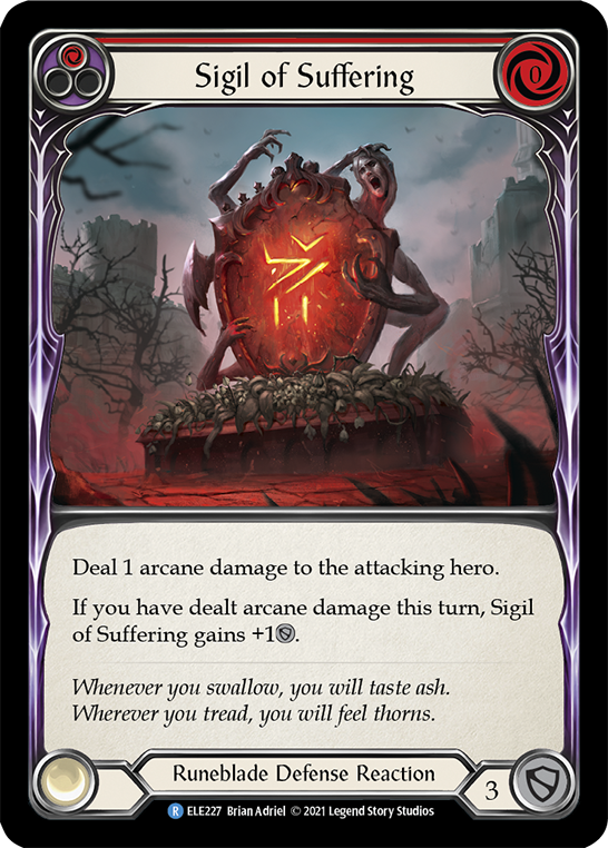 Sigil of Suffering (Red) [ELE227] (Tales of Aria)  1st Edition Rainbow Foil | L.A. Mood Comics and Games