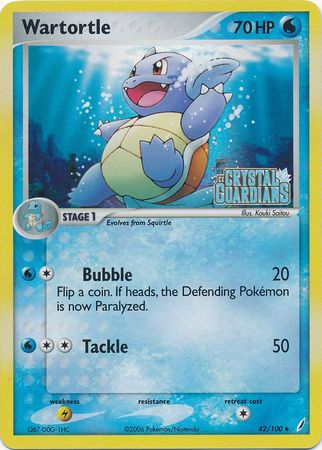 Wartortle (42/100) (Stamped) [EX: Crystal Guardians] | L.A. Mood Comics and Games