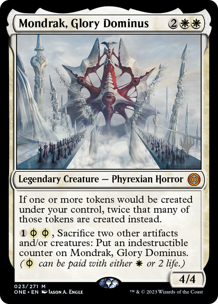 Mondrak, Glory Dominus (Promo Pack) [Phyrexia: All Will Be One Promos] | L.A. Mood Comics and Games