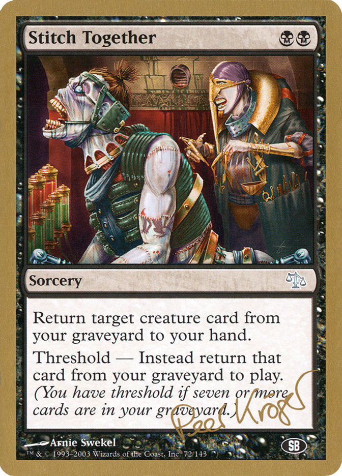 Stitch Together (Peer Kroger) (SB) [World Championship Decks 2003] | L.A. Mood Comics and Games