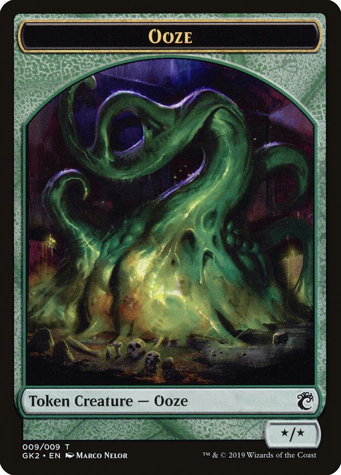 Ooze // Frog Lizard Double-Sided Token [Ravnica Allegiance Guild Kit Tokens] | L.A. Mood Comics and Games