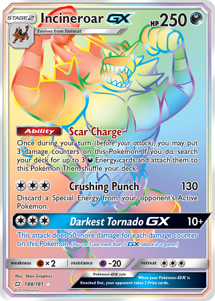 Incineroar GX (188/181) [Sun & Moon: Team Up] | L.A. Mood Comics and Games