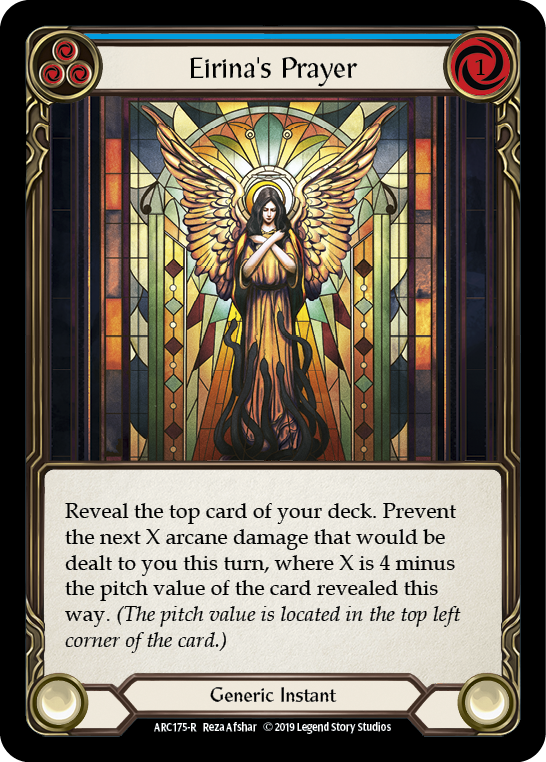Eirina's Prayer (Blue) [ARC175-R] (Arcane Rising)  1st Edition Normal | L.A. Mood Comics and Games