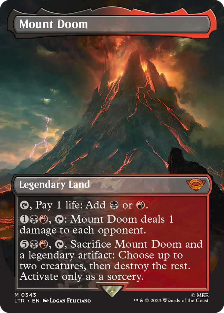 Mount Doom (Borderless Alternate Art) [The Lord of the Rings: Tales of Middle-Earth] | L.A. Mood Comics and Games