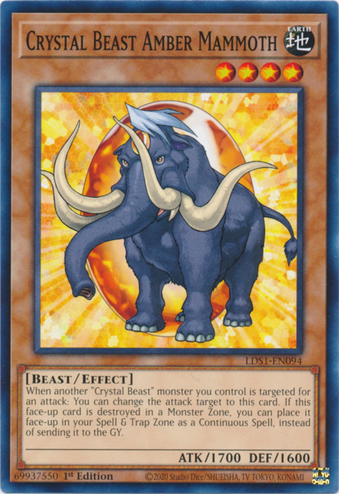 Crystal Beast Amber Mammoth [LDS1-EN094] Common | L.A. Mood Comics and Games